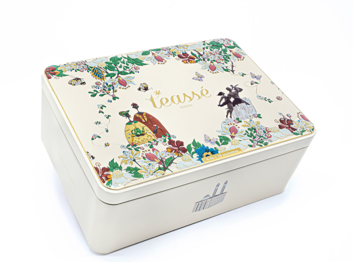 Boite métallique collector thés en feuilles entières